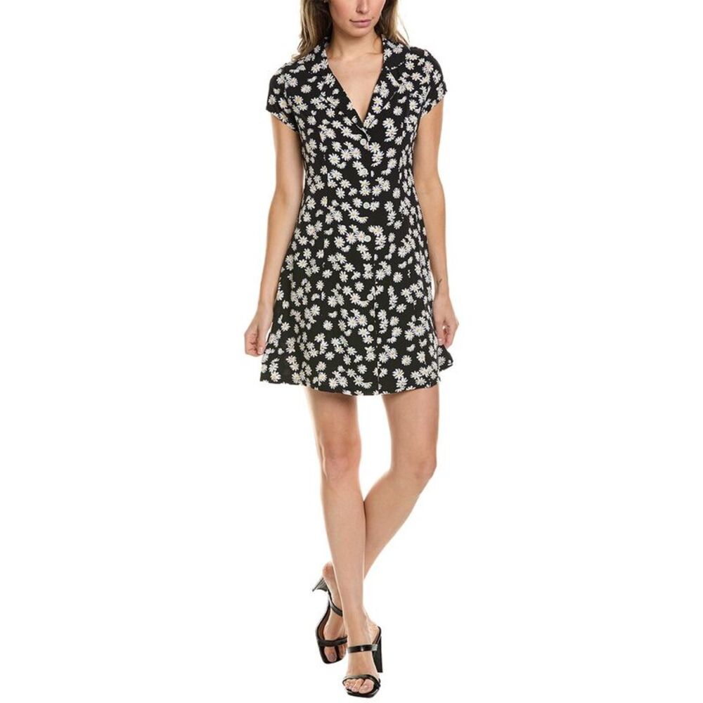 Avantlook Womens  Mini Shirtdress, Black